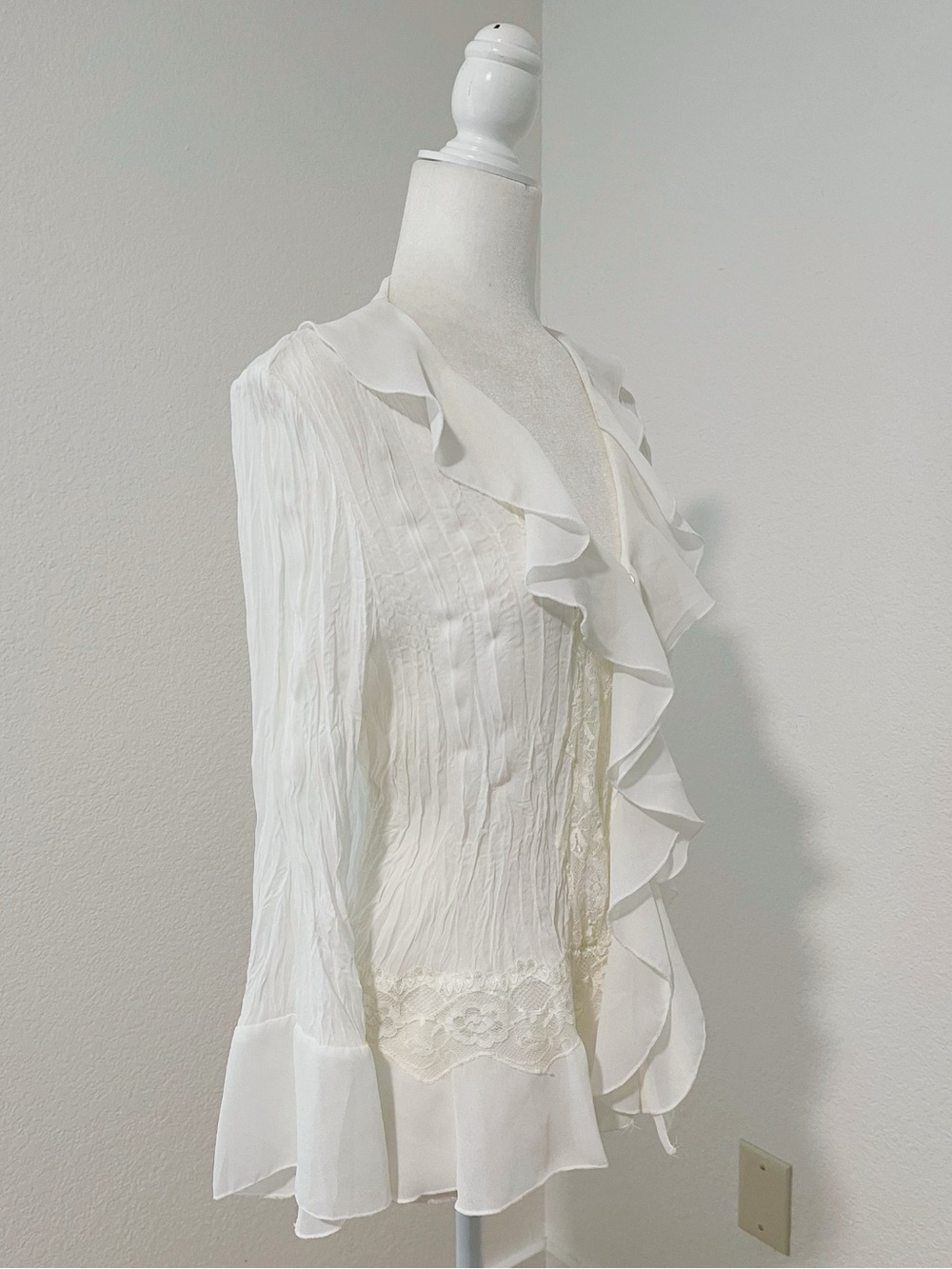 Sunny Taylor Vintage Bohemian Crinkle Blouse - Picture 2 of 8